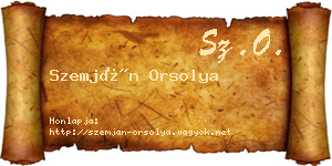 Szemján Orsolya névjegykártya